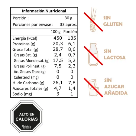 Almendras Tostadas sin Sal 1 kg
